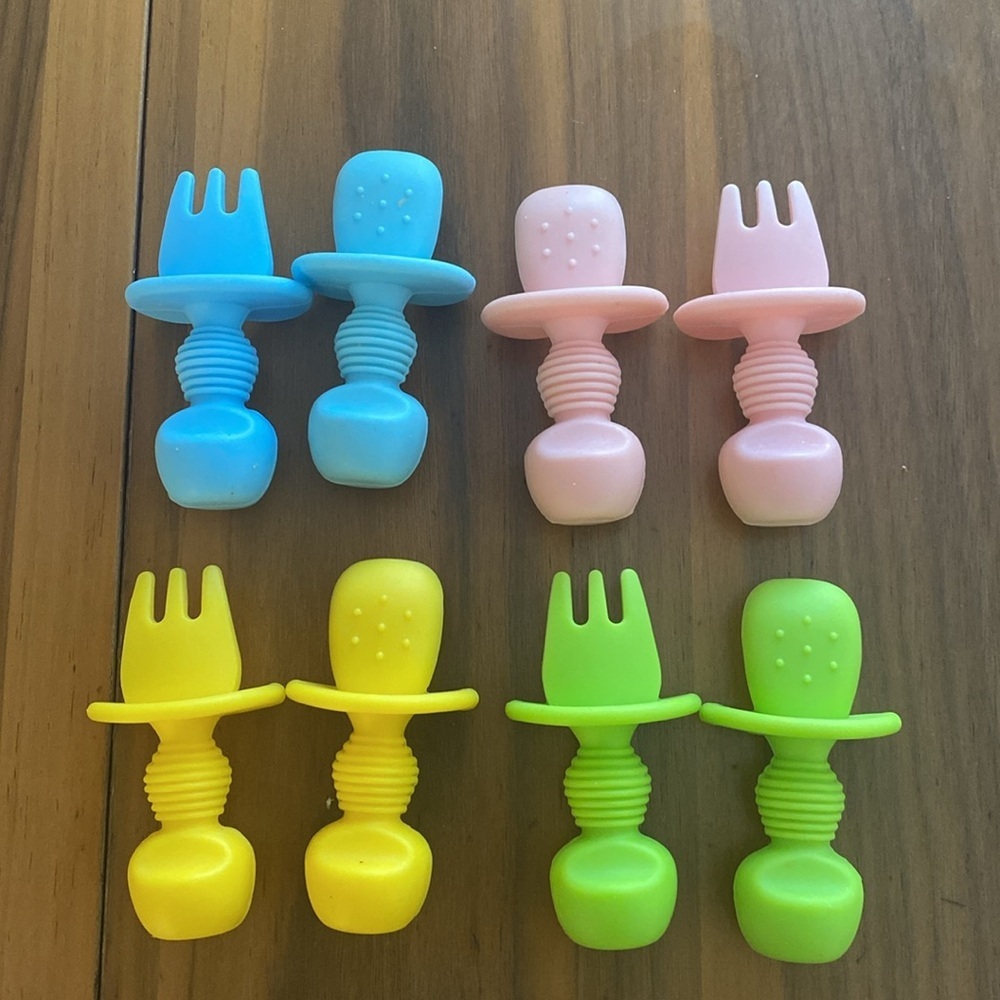 Baby first feeding spoon and fork set of 4 - Picture 4 of 6